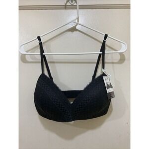 Maidenform T-Shirt Bra Self‎ Expressions Wireless Womens 36 C Black SE0583 NEW